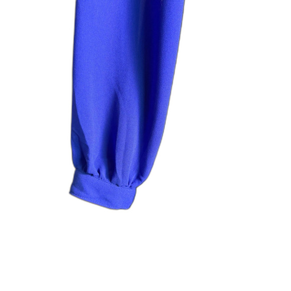 Lulus Wondrous Water Lilies Royal Blue Maxi Dress Sz M Long Semi Formal V Neck - Picture 6 of 14